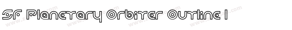 SF Planetary Orbiter Outline Italic字体转换